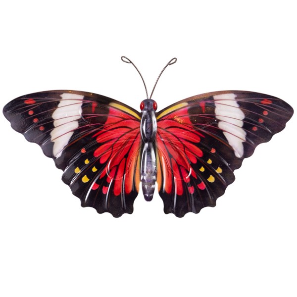 Wanddeko Metall 35cm Butterfly SCARLET TIGER