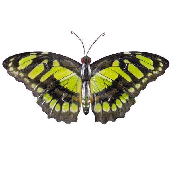 Wanddeko Metall 35cm Butterfly GREEN TIGER