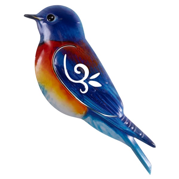 Wanddeko Metall 31,5cm Bluebird